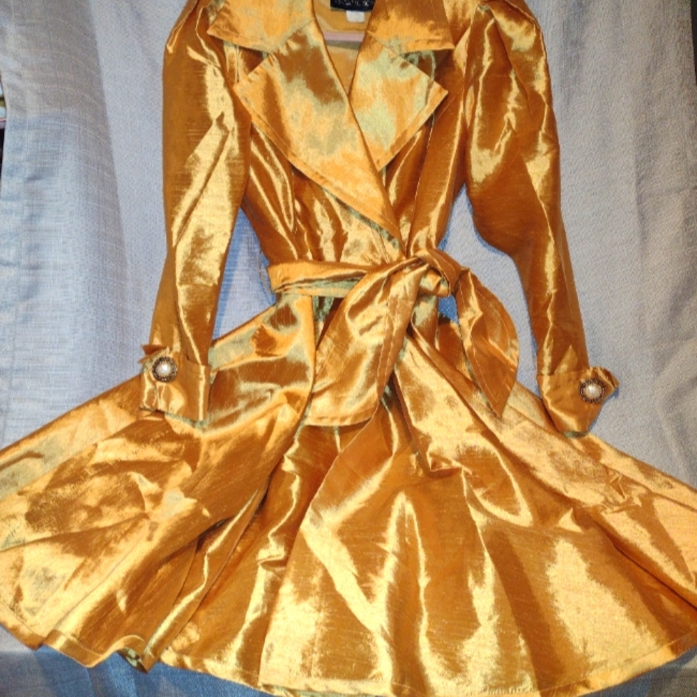 Real vintage gold wrap dress